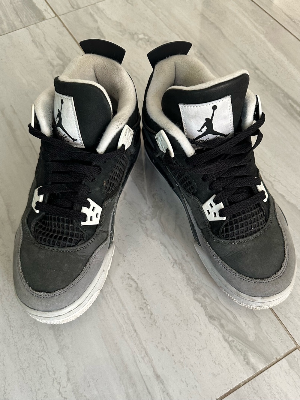 Jordan youth Black and Gray Retro Basketball Sneakers